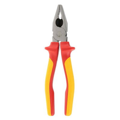 RS PRO Combination Pliers, 200 mm Overall, Straight Tip, VDE/1000V