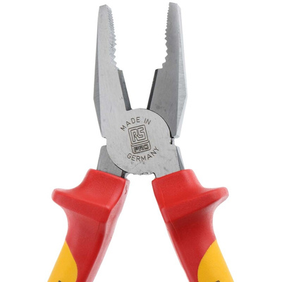 RS PRO Combination Pliers, 200 mm Overall, Straight Tip, VDE/1000V
