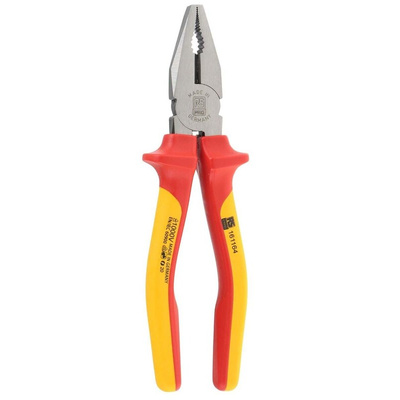 RS PRO Combination Pliers, 200 mm Overall, Straight Tip, VDE/1000V