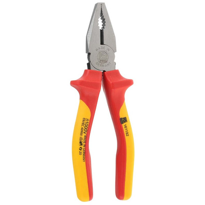 RS PRO Combination Pliers, 160 mm Overall, Straight Tip, VDE/1000V