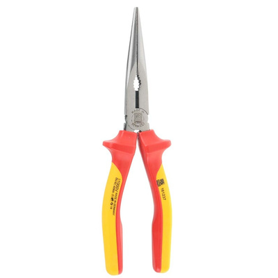 RS PRO Long Nose Pliers, 200 mm Overall, Straight Tip, VDE/1000V