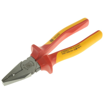 RS PRO Combination Pliers, 180 mm Overall, Straight Tip, VDE/1000V