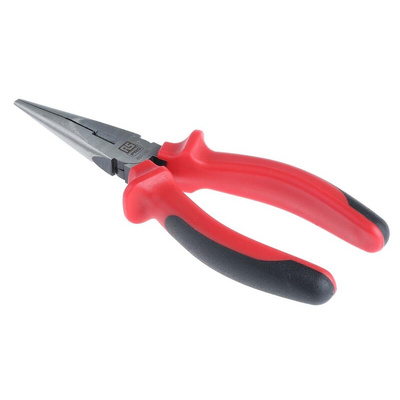 RS PRO Long Nose Pliers, 160 mm Overall, Straight Tip, 51mm Jaw
