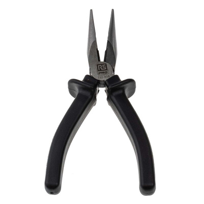 RS PRO Long Nose Pliers, 150 mm Overall, Straight Tip, 40mm Jaw