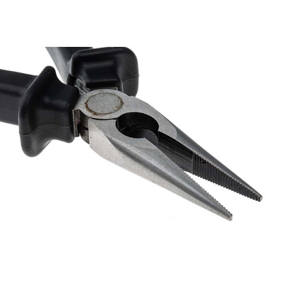 RS PRO Long Nose Pliers, 150 mm Overall, Straight Tip, 40mm Jaw
