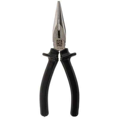 RS PRO Long Nose Pliers, 150 mm Overall, Straight Tip, 40mm Jaw