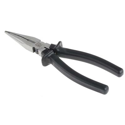 RS PRO Long Nose Pliers, 200 mm Overall, Straight Tip, 53mm Jaw