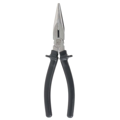 RS PRO Long Nose Pliers, 200 mm Overall, Straight Tip, 53mm Jaw