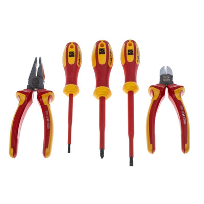 RS PRO 5-Piece Plier Set, 250 mm Overall