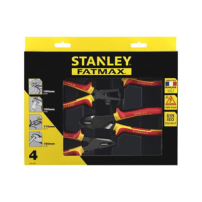 Stanley 4-Piece Plier Set, 185 mm Overall