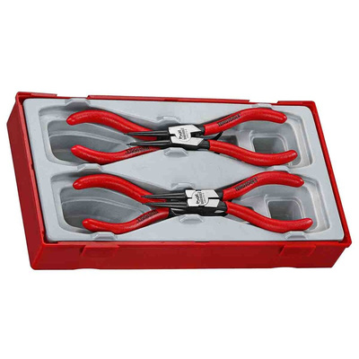 Teng Tools 4-Piece Circlip Plier Set, 250 mm Overall