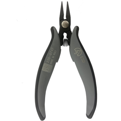 RS PRO Long Nose Pliers, 146 mm Overall, Straight Tip, 19mm Jaw, ESD