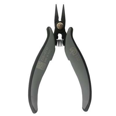 RS PRO Long Nose Pliers, 146 mm Overall, Straight Tip, 19mm Jaw, ESD