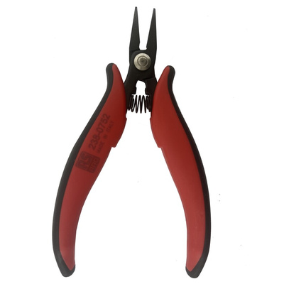 RS PRO Flat Nose Pliers, 146 mm Overall, Straight Tip, 12mm Jaw