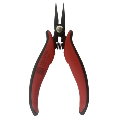 RS PRO Long Nose Pliers, 154 mm Overall, Straight Tip, 25mm Jaw