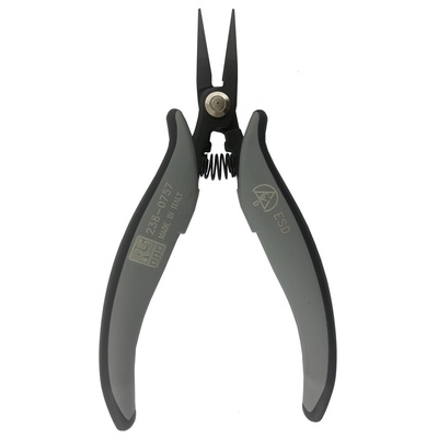 RS PRO Long Nose Pliers, 154 mm Overall, Straight Tip, 25mm Jaw, ESD