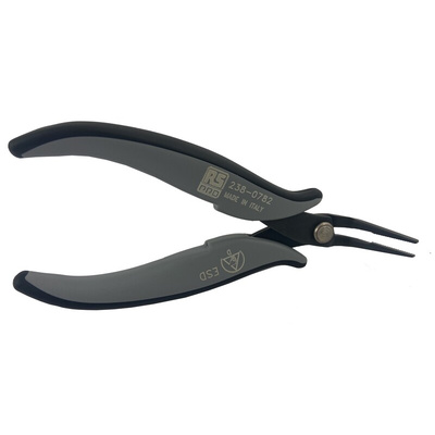 RS PRO Long Nose Pliers, 152 mm Overall, Angled Tip, 16mm Jaw, ESD