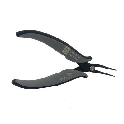 RS PRO Long Nose Pliers, 152 mm Overall, Angled Tip, 16mm Jaw, ESD