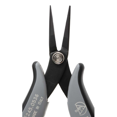 RS PRO Long Nose Pliers, 160 mm Overall, Straight Tip, 17mm Jaw, ESD