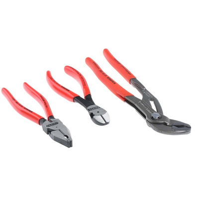 Knipex 3-Piece Plier Set, 175 mm Overall