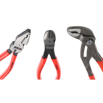 Knipex 3-Piece Plier Set, 175 mm Overall