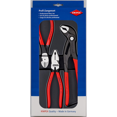 Knipex 3-Piece Plier Set, 175 mm Overall