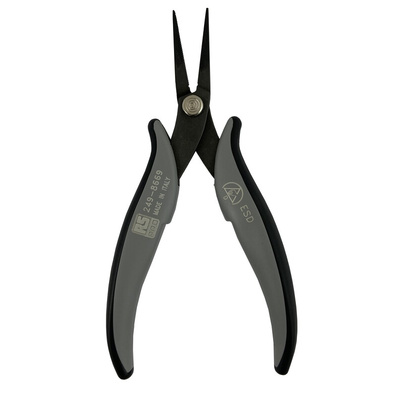 RS PRO Long Nose Pliers, 160 mm Overall, Straight Tip, 28mm Jaw, ESD