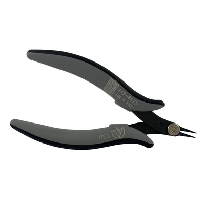 RS PRO Long Nose Pliers, 136 mm Overall, Straight Tip, 12mm Jaw, ESD