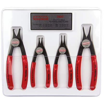 Stanley 4-Piece Circlip Plier Set, 400 mm Overall