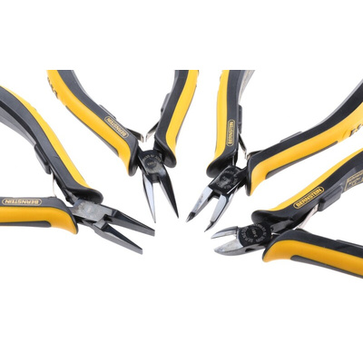 Bernstein 4-Piece Plier Set, ESD, 200 mm Overall