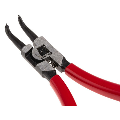 RS PRO Circlip Pliers, 125 mm Overall, Bent Tip