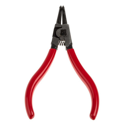 RS PRO Circlip Pliers, 125 mm Overall, Bent Tip