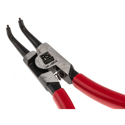 RS PRO Circlip Pliers, 125 mm Overall, Bent Tip