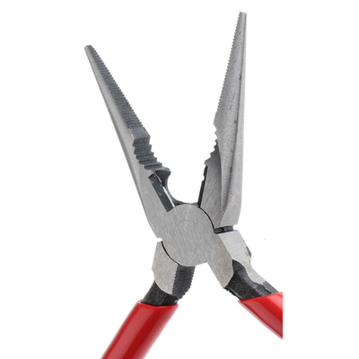 RS PRO Long Nose Pliers, 160 mm Overall, Straight Tip, 46,5mm Jaw