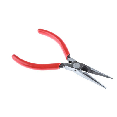 RS PRO Long Nose Pliers, 140 mm Overall, Straight Tip