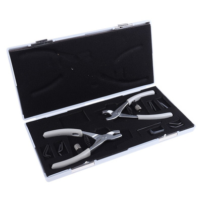 Facom 470.MT 14-Piece Circlip Plier Set, Angled, Straight Tip, 250 mm Overall