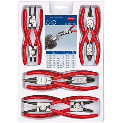 Knipex 8-Piece Circlip Plier Set, 12 in Overall