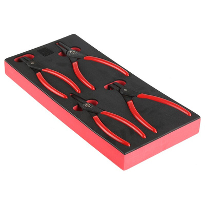 RS PRO 4-Piece Circlip Plier Set, 300 mm Overall