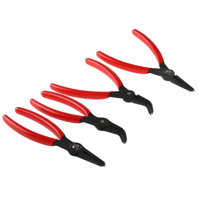 RS PRO 4-Piece Circlip Plier Set, 300 mm Overall