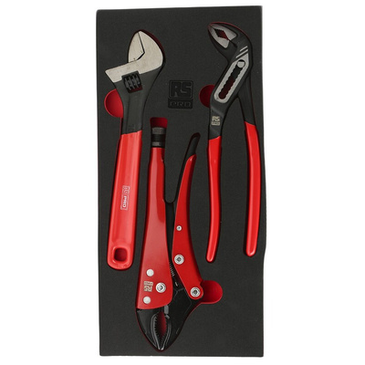 RS PRO 3-Piece Plier Set, 250 mm Overall