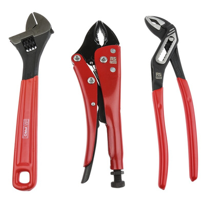 RS PRO 3-Piece Plier Set, 250 mm Overall
