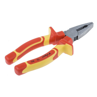 RS PRO Combination Pliers, 200 mm Overall, Straight Tip, VDE/1000V