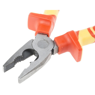 RS PRO Combination Pliers, 200 mm Overall, Straight Tip, VDE/1000V