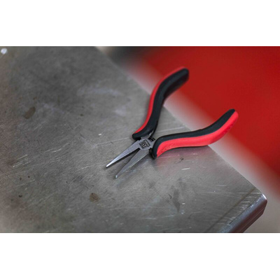 RS PRO Flat Nose Pliers, 130 mm Overall, Straight Tip