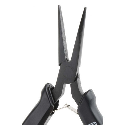 RS PRO Long Nose Pliers, 120 mm Overall, Straight Tip