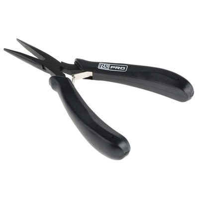 RS PRO Long Nose Pliers, 120 mm Overall, Straight Tip
