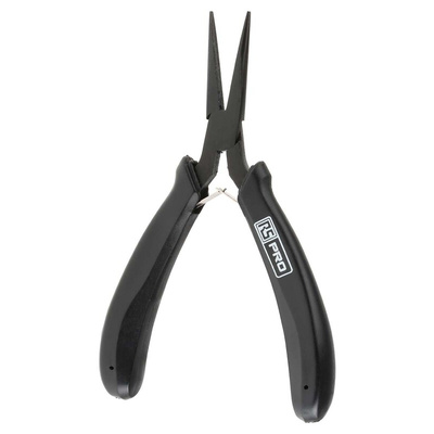 RS PRO Long Nose Pliers, 120 mm Overall, Straight Tip