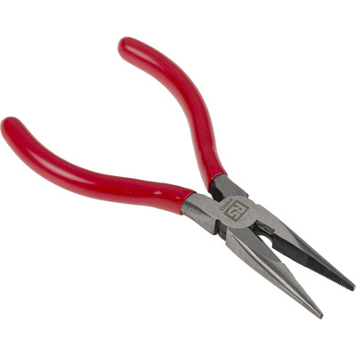 RS PRO Long Nose Pliers, 140 mm Overall, Straight Tip