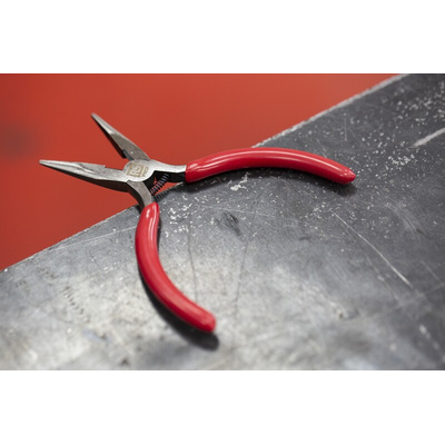 RS PRO Long Nose Pliers, 120 mm Overall, Straight Tip