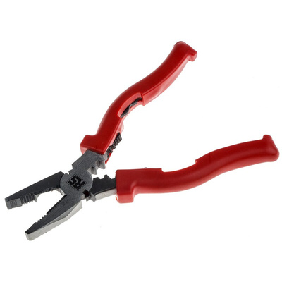 RS PRO Combination Pliers, 200 mm Overall, Straight Tip